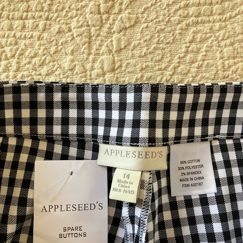 Black and White Checked Ankle Pants - Picture 2 of 4